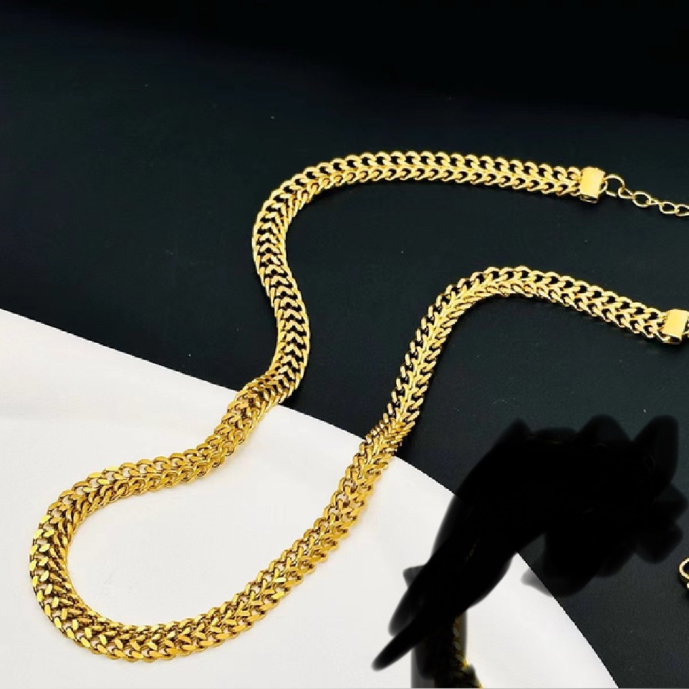 Stainless Steel Gold Plated Necklace 16+3”